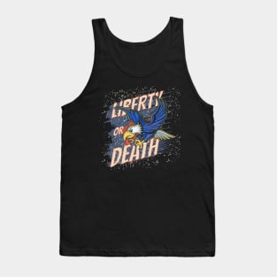 Cool eagle flying with red white blue and Liberty or Death Tank Top